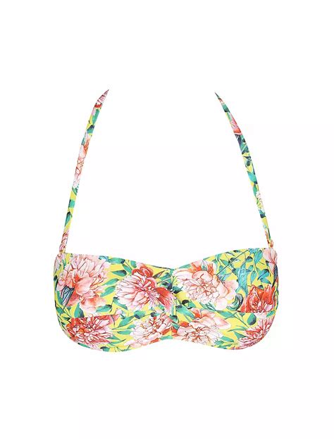 HOT STUFF Damen Bikini Bandeau Flower Power Bunt