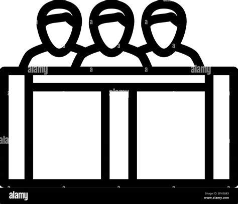 Jury Icon Editable Bold Outline Design Vector Illustration Stock