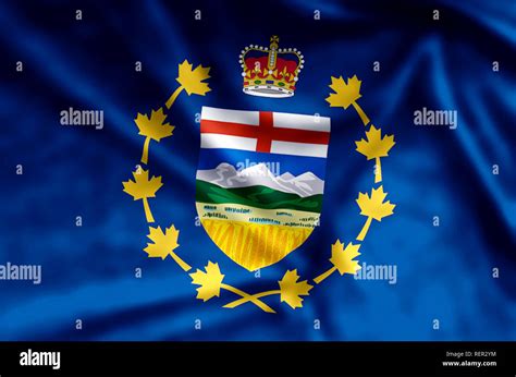 Lieutenant Governor Of Alberta Stylish Waving And Closeup Flag