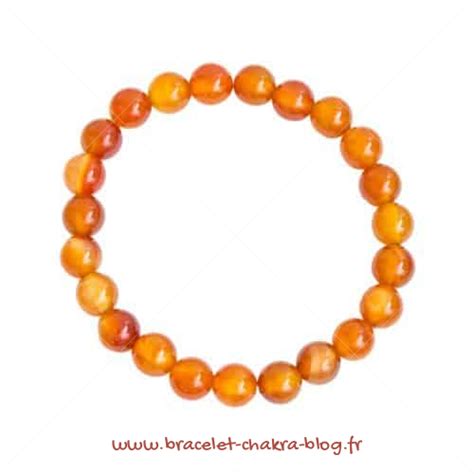 Bracelet Cornaline Pierres boules 8mm Énergie et vitalité