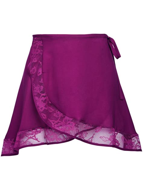 Fleur Du Mal Wraparound High Waist Skirt Pink Farfetch