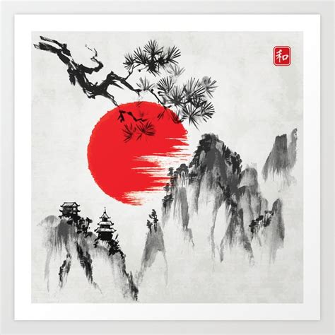 Japanese Landscape Drawing at PaintingValley.com | Explore collection ...