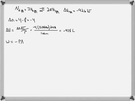 Solved Consider The Following Reaction N2 G 3h2 G→2nh3 G