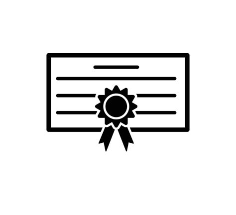 Certificate Icon Vector Logo Design Template 7820606 Vector Art At Vecteezy