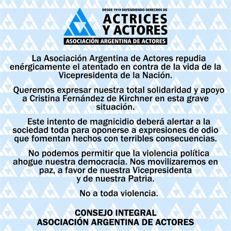 Asociaci N Argentina De Actores On Twitter Comunicado Asociaci N