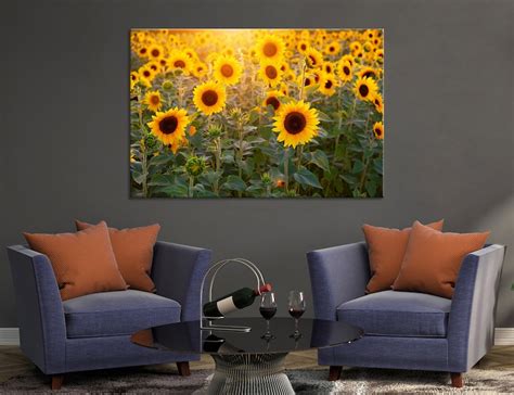 Sunflower Wall Art Sunflower Wall Decor Sunflower Canvas - Etsy