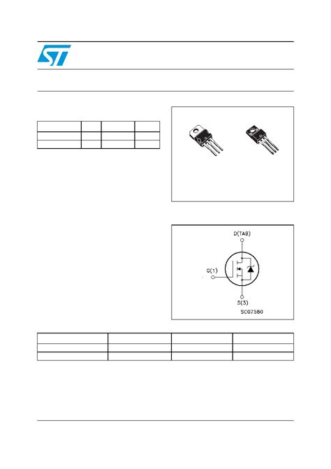 P Nf Fp Datasheet Pages Stmicroelectronics N Channel V