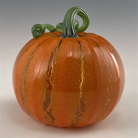 Harvest Crackle Pumpkins — Leonoff Art Glass