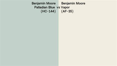 Benjamin Moore Palladian Blue Vs Vapor Side By Side Comparison