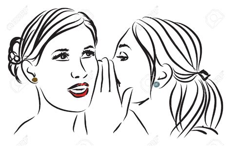 whispering clipart black and white 10 free Cliparts | Download images ...