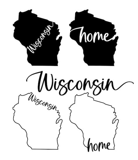 Mapa Estilizado Da Ilustra O Vetorial Do Estado De Wisconsin Dos Eua