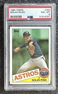 1985 Topps Nolan Ryan 760 Houston Astros 8x AS 2x ERA Title Hall Of