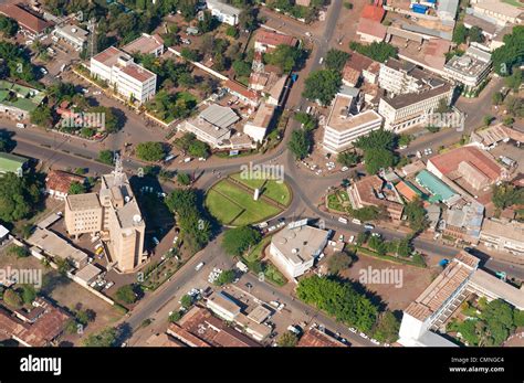 Moshi Town Center Aerial View Kilimanjaro Region Tanzania Stock