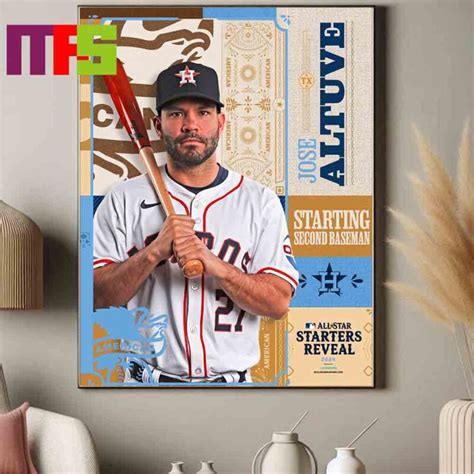 Poster Jose Altuve 2024 MLB All Star Game Stars Reveal The Starting