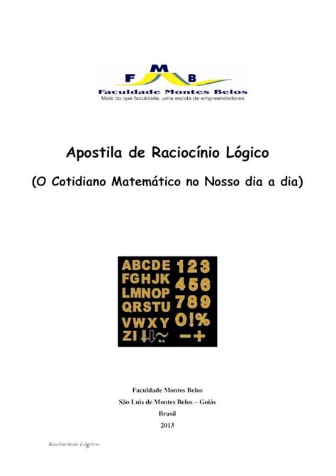 PDF Apostila Raciocínio Lógico da FMB DOKUMEN TIPS