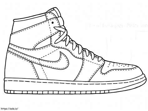 Nike Air Jordan 1 Coloring Page