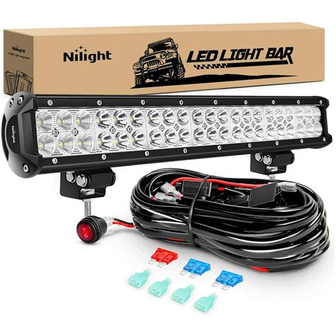 Nilight Led Light Bar 20 126w Spot Flood Combo Driving Light For Jeep Off Road Atv Suv 4wd With