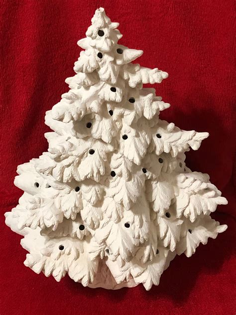 DIY - Ready-to-Paint - Ceramic Christmas Trees - Ceramic Bisque Xmas Tree - Ceramic Frazier Fir ...