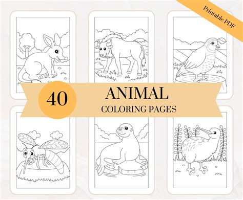 Coloring Book Animals Color Pages for Toddlers Coloring Book With ...