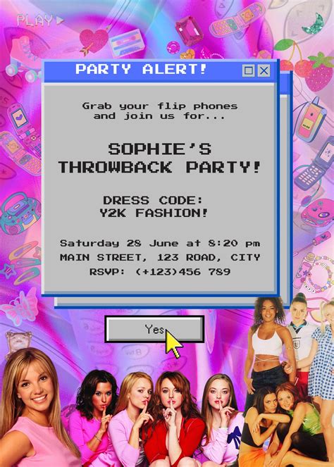 Y2K Blast: Early 2000s Party Invitation | 90s Baby Throwback | Editable