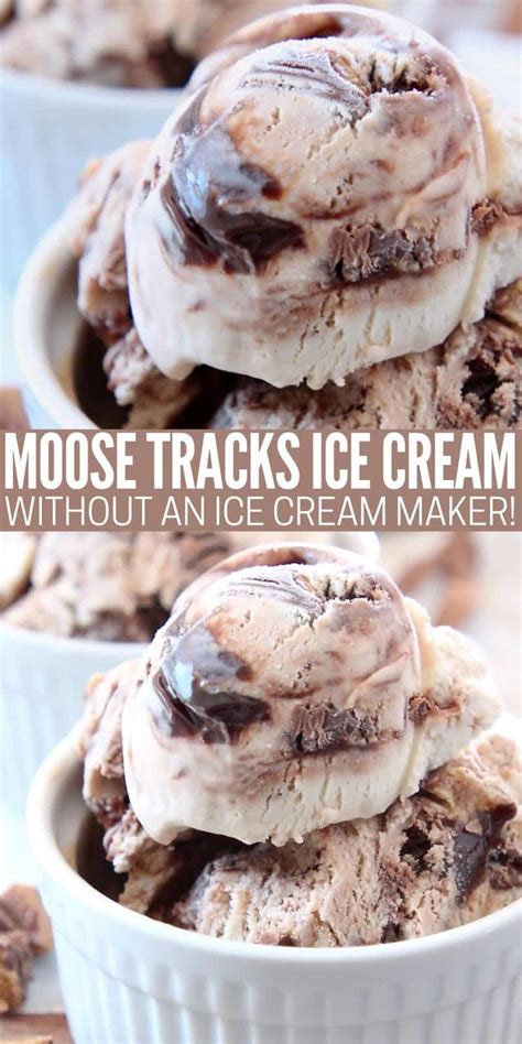 No Churn Moose Tracks Ice Cream Recipe - WhitneyBond.com