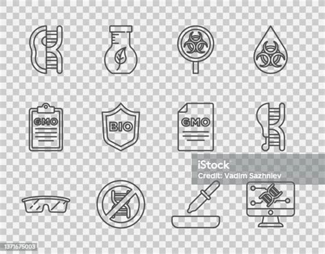 세트 라인 실험실 안경 유전 공학 수정 생물 위험 및 돋보기 중지 Gmo 유전자 변형 고기 바이오 건강 식품방패 파이펫과 치킨