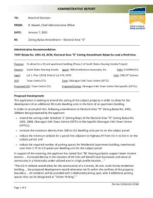 Fillable Online Ocp Zoning Amendment Application South Britannia