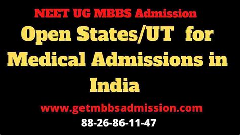 Open States For Mbbs Md Ms Bds Admission In India Get Admission