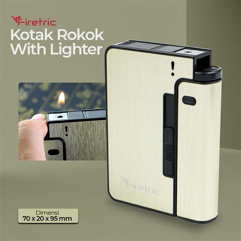 Firetric Kotak Rokok Cigarettes Case With Lighter Slot Jd Yh