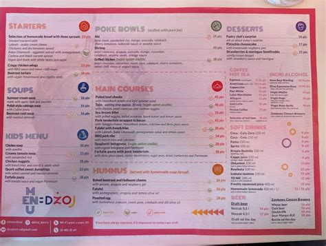 Menu At D Oj Euphoria Restaurant Bielsko Biala