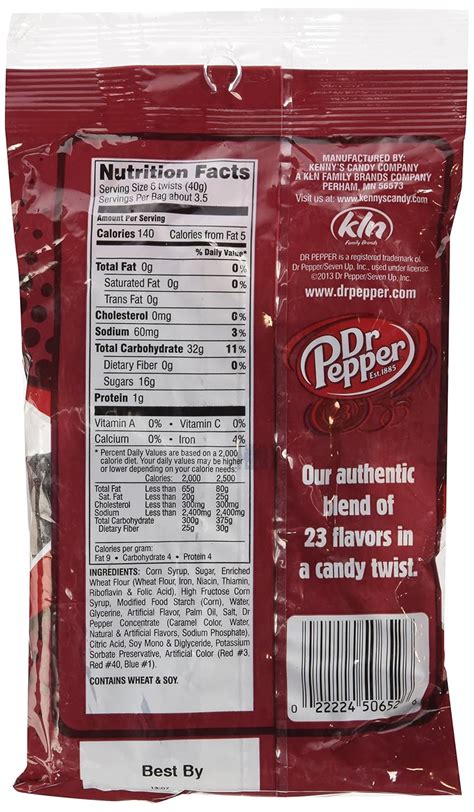 Dr Pepper Ingredients Label - Pensandpieces