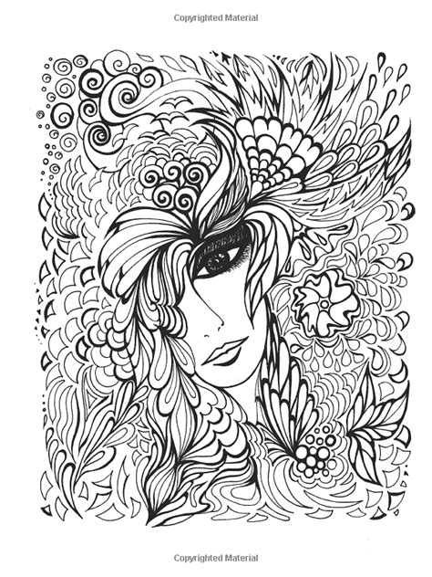 Fanciful Faces Coloring Pages