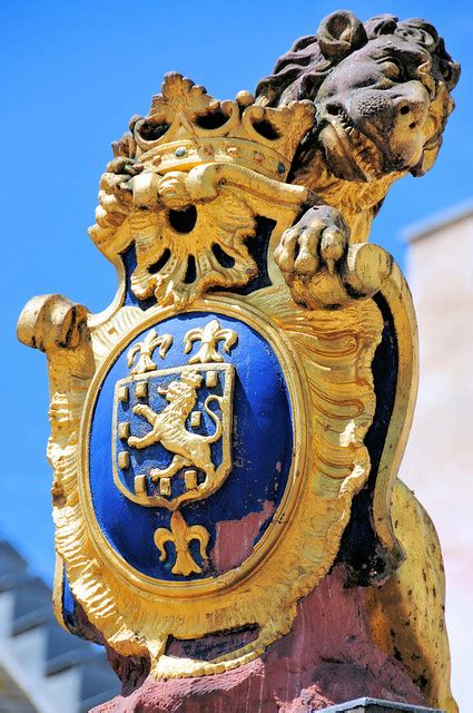 Wiesbaden House Of Nassau Lion Coat Of Arms In Schlossplatz A Photo On Flickriver