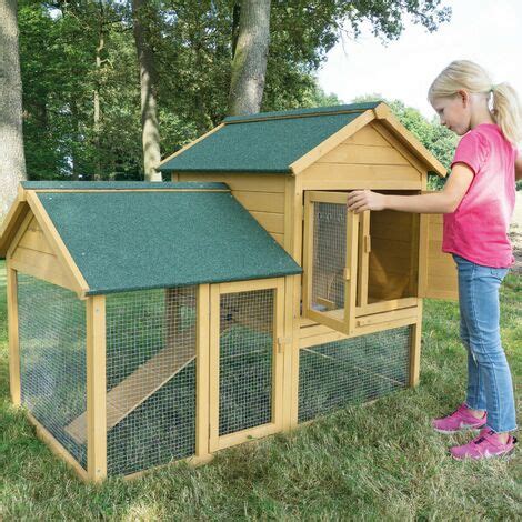 Cage Clapier Enclos Lapin Ext Rieur En Bois Haute Qualit Pour Lapins