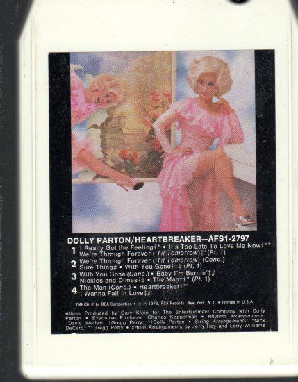 Dolly Parton Heartbreaker 8 Track Tape