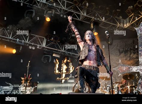 Erik Danielsson Of Watain At Day 1 Of The Bloodstock Open Air Festival