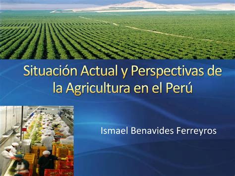 Ppt Situaci N Actual Y Perspectivas De La Agricultura En El Per