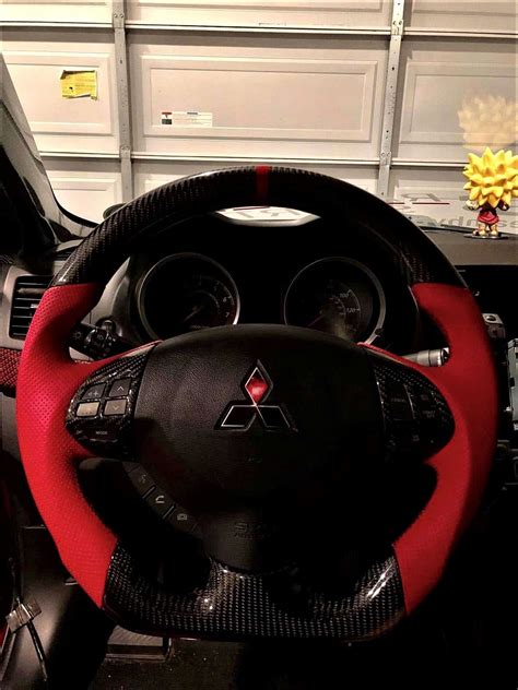 2008 2015 Mitsubishi Lancer Carbon Fiber Steering Wheel Socal Garage Works