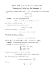 HW 1 Solution PSTAT 160A Stochastic Processes Winter 2016 Homework