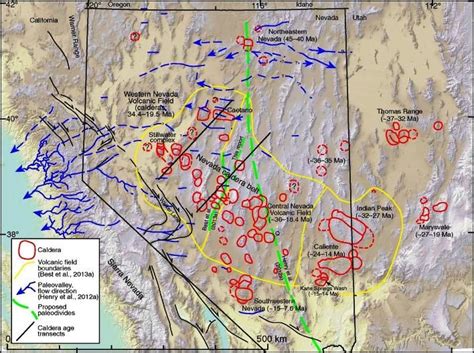 Map Of Recent Volcanic Activity In Nevada Usa