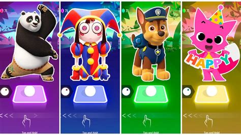 Kung Fu Panda Pomni Paw Patrol Pinkfong Tiles Hop Edm Rush