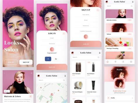 Check Out My Behance Project Hair Salon App Https Behance Net