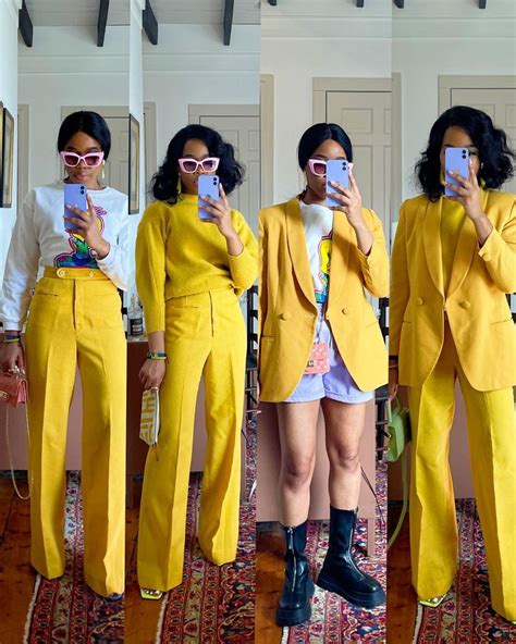 Two Piece Yellow Suit Yellow Suit Yellow Blazer Outfit Yellow Blazer