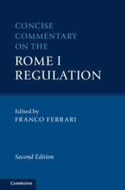 Contents Concise Commentary On The Rome I Regulation