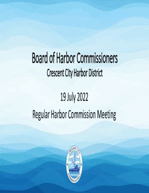 Fillable Online New Faces And Changes Needed On The Harbor Commission