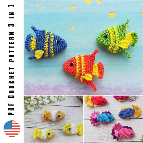 Crochet Tiny Fish Pattern In Amigurumi Pdf Patterns Inspire Uplift