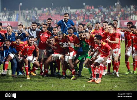 Bashundhara Kings Players Celebrate After Winning Against Mohun Bagan