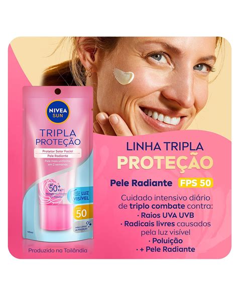 Riachuelo Protetor Solar Facial Tripla Prote O Lo O Pele Radiante