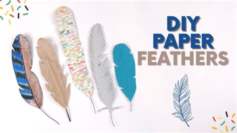 Diy Paper Feathers Make Feathers From Paper And Glue Painting