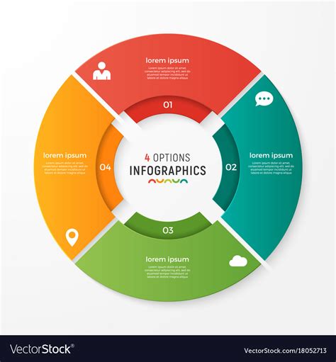 Circle Chart Infographic Template For Royalty Free Vector